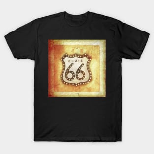 Vintage Route 66 Sign - photography T-Shirt